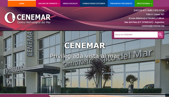 Diseño pagina web CENEMAR