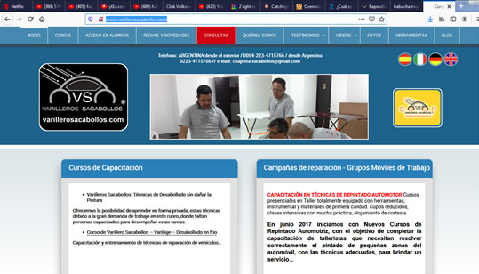 Diseño pagina web Chapista Sacabollos