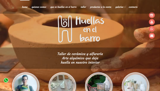 Diseño pagina web Huellas en el barro ceramica